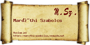 Maróthi Szabolcs névjegykártya